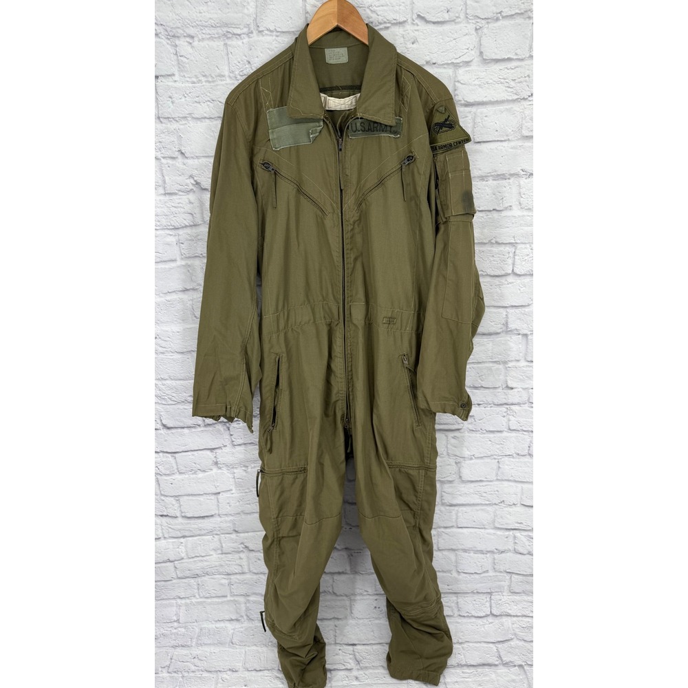 Vintage 1985 US Army CVC Tanker Coveralls Medium Long Aramid Armor Center - Picture 2 of 16